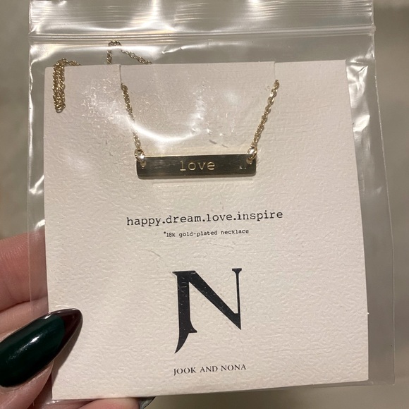 Jook and Nona Jewelry - JOOK AND NONA- FabFitFun X JN Tag Necklace (LOVE)
